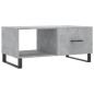 vidaXL Mesa de centro madera contrachapada gris hormigón 90x50x40 cm
