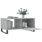 vidaXL Mesa de centro madera contrachapada gris hormigón 90x50x40 cm