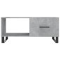 vidaXL Mesa de centro madera contrachapada gris hormigón 90x50x40 cm
