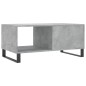 vidaXL Mesa de centro madera contrachapada gris hormigón 90x50x40 cm