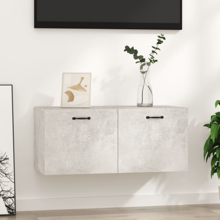 vidaXL Armario pared madera contrachapada gris hormigón 80x35x36,5 cm