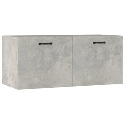 vidaXL Armario pared madera contrachapada gris hormigón 80x35x36,5 cm