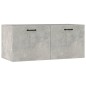 vidaXL Armario pared madera contrachapada gris hormigón 80x35x36,5 cm