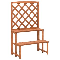 vidaXL Soporte de plantas y enrejado madera de abeto 70x42x115 cm