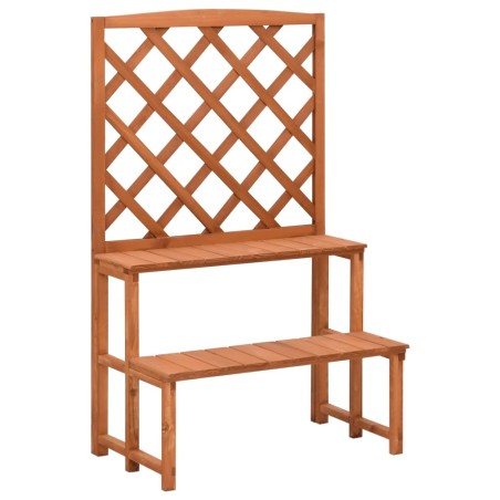 vidaXL Soporte de plantas y enrejado madera de abeto 70x42x115 cm