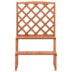 vidaXL Soporte de plantas y enrejado madera de abeto 70x42x115 cm