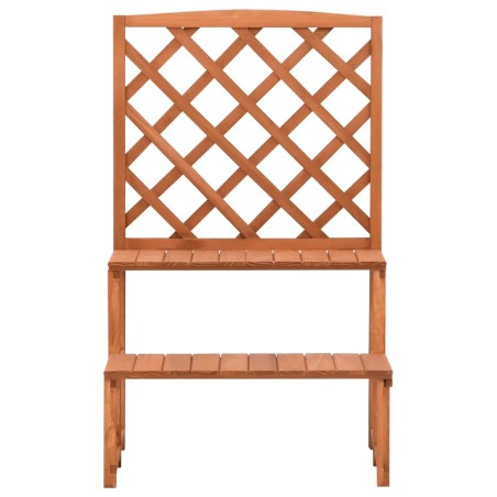 vidaXL Soporte de plantas y enrejado madera de abeto 70x42x115 cm