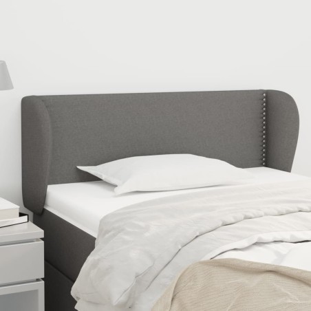 vidaXL Cabecero de tela gris oscuro 83x23x78/88 cm