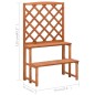 vidaXL Soporte de plantas y enrejado madera de abeto 70x42x115 cm vidaXL Soporte de plantas y enrejado madera de abeto 70x42x115 cm