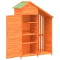 vidaXL Cobertizo herramientas jardín madera pino marrón 120x53,5x170cm vidaXL Cobertizo herramientas jardín madera pino marrón 120x53,5x170cm