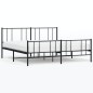 vidaXL Estructura de cama cabecero y pie de cama metal negro 200x200cm vidaXL Estructura de cama cabecero y pie de cama metal negro 200x200cm