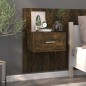 vidaXL Mesita de noche de pared 2 unidades color roble ahumado vidaXL Mesita de noche de pared 2 unidades color roble ahumado