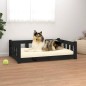 vidaXL Cama para perros madera maciza de pino negro 95,5x65,5x28 cm vidaXL Cama para perros madera maciza de pino negro 95,5x65,5x28 cm