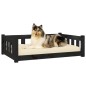 vidaXL Cama para perros madera maciza de pino negro 95,5x65,5x28 cm vidaXL Cama para perros madera maciza de pino negro 95,5x65,5x28 cm