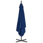 vidaXL Sombrilla voladiza con poste de acero azul celeste 250x250 cm vidaXL Sombrilla voladiza con poste de acero azul celeste 250x250 cm