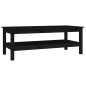 vidaXL Mesa de centro de madera maciza de pino negro 110x50x40 cm vidaXL Mesa de centro de madera maciza de pino negro 110x50x40 cm