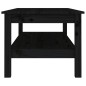 vidaXL Mesa de centro de madera maciza de pino negro 110x50x40 cm vidaXL Mesa de centro de madera maciza de pino negro 110x50x40 cm