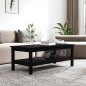 vidaXL Mesa de centro de madera maciza de pino negro 110x50x40 cm vidaXL Mesa de centro de madera maciza de pino negro 110x50x40 cm