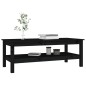vidaXL Mesa de centro de madera maciza de pino negro 110x50x40 cm vidaXL Mesa de centro de madera maciza de pino negro 110x50x40 cm