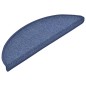 vidaXL Alfombrillas de escalera 15 unidades azul 56x17x3 cm