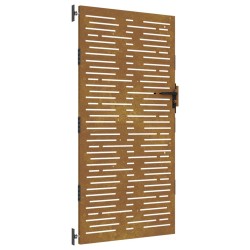 vidaXL Puerta de jardín acero corten diseño cuadrado 85x200 cm