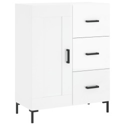 vidaXL Aparador de madera contrachapada blanco brillante 69,5x34x90 cm