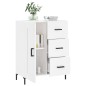vidaXL Aparador de madera contrachapada blanco brillante 69,5x34x90 cm vidaXL Aparador de madera contrachapada blanco brillante 69,5x34x90 cm