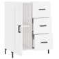 vidaXL Aparador de madera contrachapada blanco brillante 69,5x34x90 cm vidaXL Aparador de madera contrachapada blanco brillante 69,5x34x90 cm