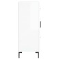 vidaXL Aparador de madera contrachapada blanco brillante 69,5x34x90 cm vidaXL Aparador de madera contrachapada blanco brillante 69,5x34x90 cm