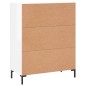 vidaXL Aparador de madera contrachapada blanco brillante 69,5x34x90 cm vidaXL Aparador de madera contrachapada blanco brillante 69,5x34x90 cm