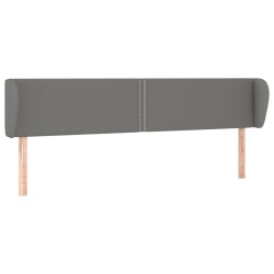 vidaXL Cabecero de tela gris oscuro 203x23x78/88 cm