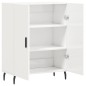vidaXL Aparador de madera contrachapada blanco brillante 69,5x34x90 cm vidaXL Aparador de madera contrachapada blanco brillante 69,5x34x90 cm