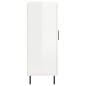 vidaXL Aparador de madera contrachapada blanco brillante 69,5x34x90 cm vidaXL Aparador de madera contrachapada blanco brillante 69,5x34x90 cm