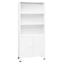 vidaXL Estantería industrial acero blanco 80x32x180 cm