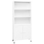 vidaXL Estantería industrial acero blanco 80x32x180 cm
