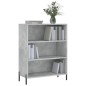 vidaXL Estantería madera de ingeniería gris hormigón 69,5x32,5x90 cm