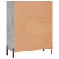 vidaXL Estantería madera de ingeniería gris hormigón 69,5x32,5x90 cm