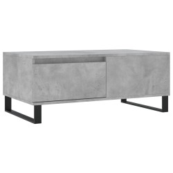 vidaXL Mesa de centro madera contrachapada gris hormigón 90x50x36,5 cm