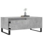 vidaXL Mesa de centro madera contrachapada gris hormigón 90x50x36,5 cm