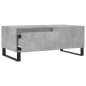 vidaXL Mesa de centro madera contrachapada gris hormigón 90x50x36,5 cm