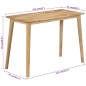 vidaXL Mesa de comedor madera maciza de mango 112x52x76 cm vidaXL Mesa de comedor madera maciza de mango 112x52x76 cm