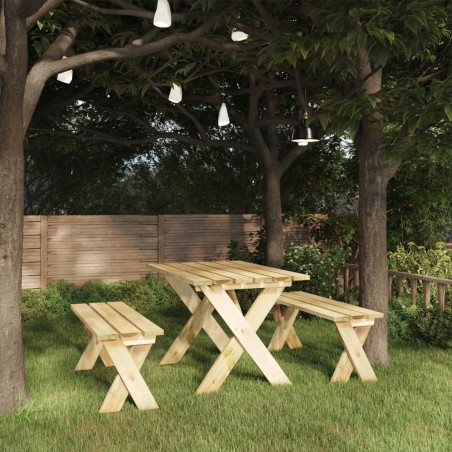 vidaXL Banco de jardín de madera de pino impregnada 110 cm 