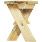 vidaXL Banco de jardín de madera de pino impregnada 110 cm vidaXL Banco de jardín de madera de pino impregnada 110 cm