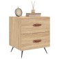 vidaXL Mesita noche 2 uds madera ingeniería roble Sonoma 40x35x47,5 cm vidaXL Mesita noche 2 uds madera ingeniería roble Sonoma 40x35x47,5 cm