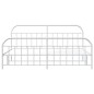 vidaXL Estructura cama metal con cabecero y estribo blanco 200x200 cm vidaXL Estructura cama metal con cabecero y estribo blanco 200x200 cm