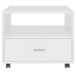 vidaXL Mesa de centro madera contrachapada blanco 55x55x40 cm vidaXL Mesa de centro madera contrachapada blanco 55x55x40 cm