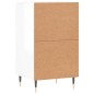 vidaXL Aparador madera de ingeniería blanco brillante 40x35x70 cm vidaXL Aparador madera de ingeniería blanco brillante 40x35x70 cm