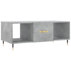 vidaXL Mesa de centro madera contrachapada gris hormigón 102x50x40 cm