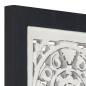 vidaXL Panel de pared tallado a mano MDF negro y blanco 40x40x1,5 cm vidaXL Panel de pared tallado a mano MDF negro y blanco 40x40x1,5 cm