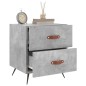 vidaXL Mesita noche 2 uds madera ingeniería gris hormigón 40x35x47,5cm vidaXL Mesita noche 2 uds madera ingeniería gris hormigón 40x35x47,5cm